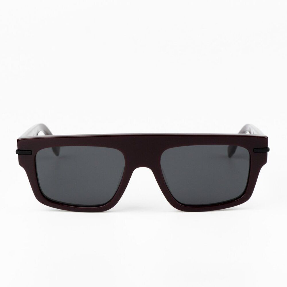 NEW Fendi FE40091U FENDIGRAPHY 69A Bordeaux Grey Unisex Square Sunglasses